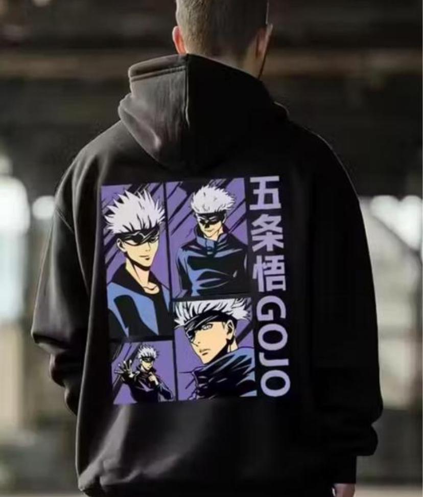 Mens Hoodie Anime Print GOJO