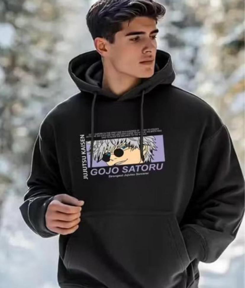 Mens Hoodie Anime Print GOJO