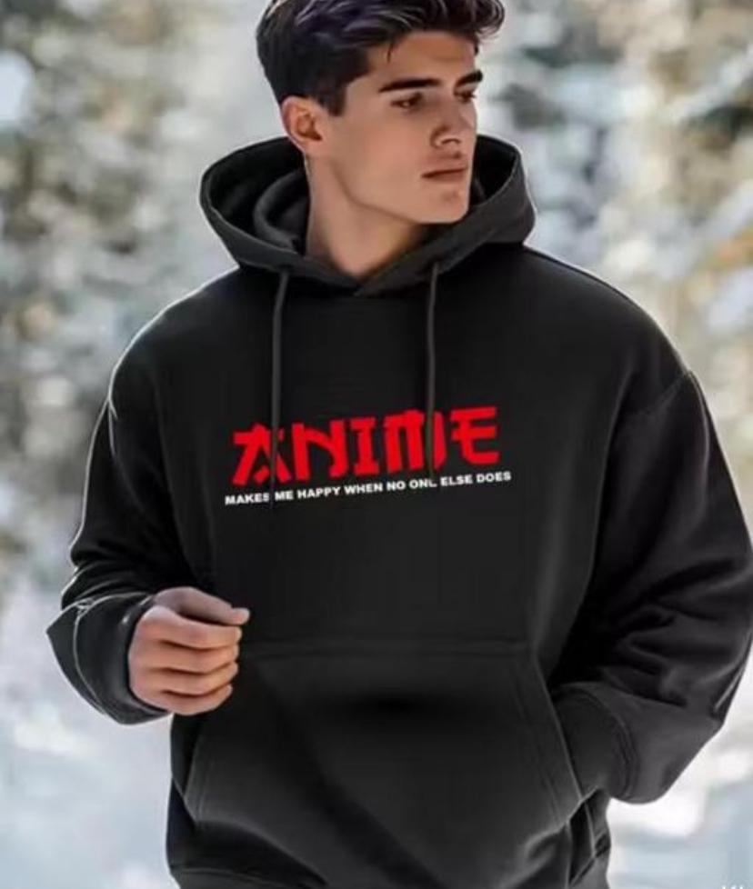 Mens Hoodie Anime Print