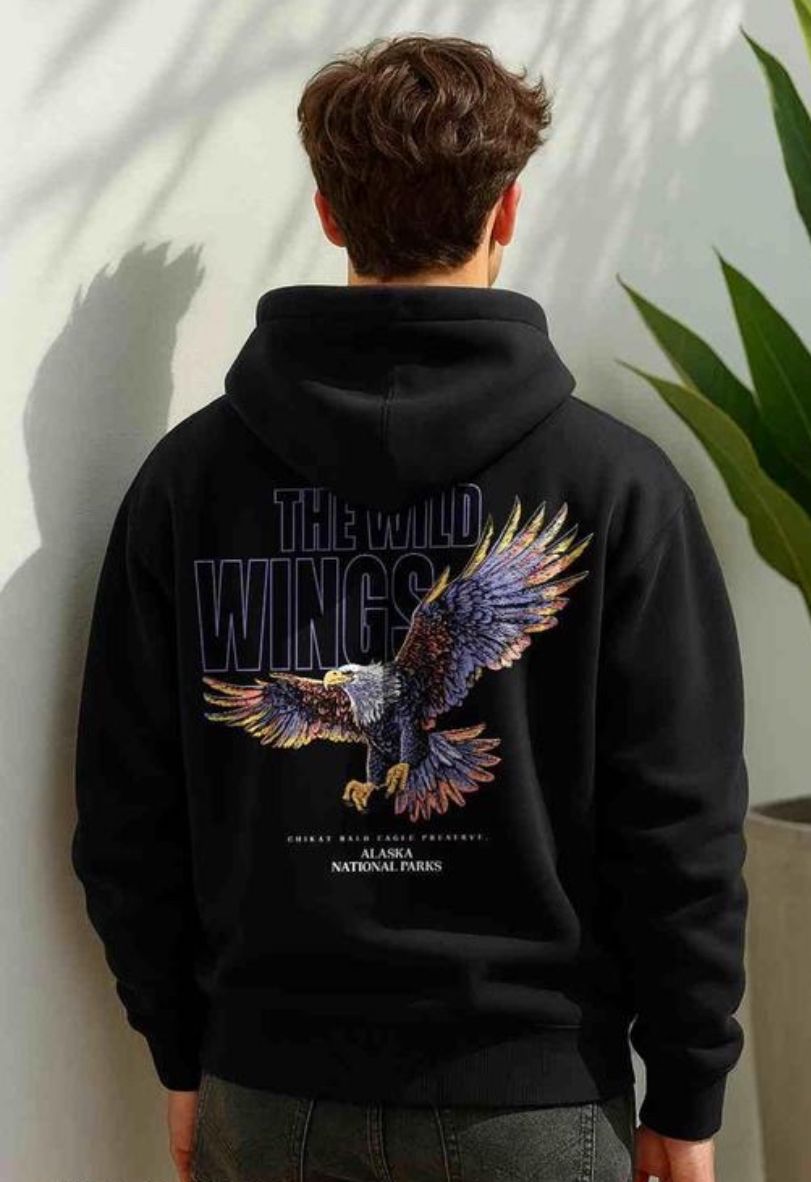 Mens Hoodie Trendy Print