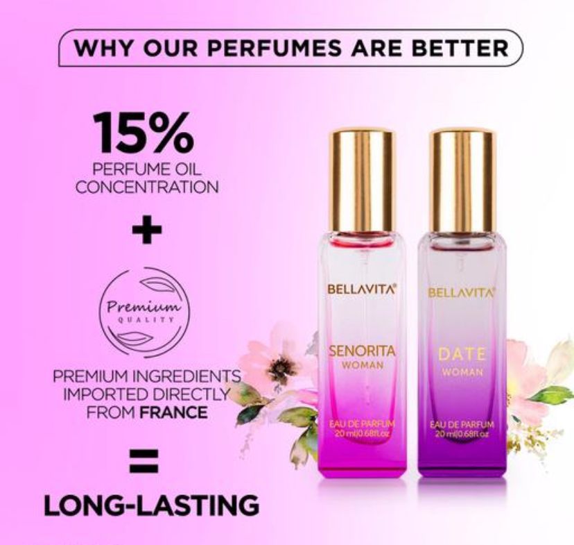 Bella Vita Luxury Women's DATE+SENORITA Women Perfume Gift Combo For Women 40ml Pack of 2