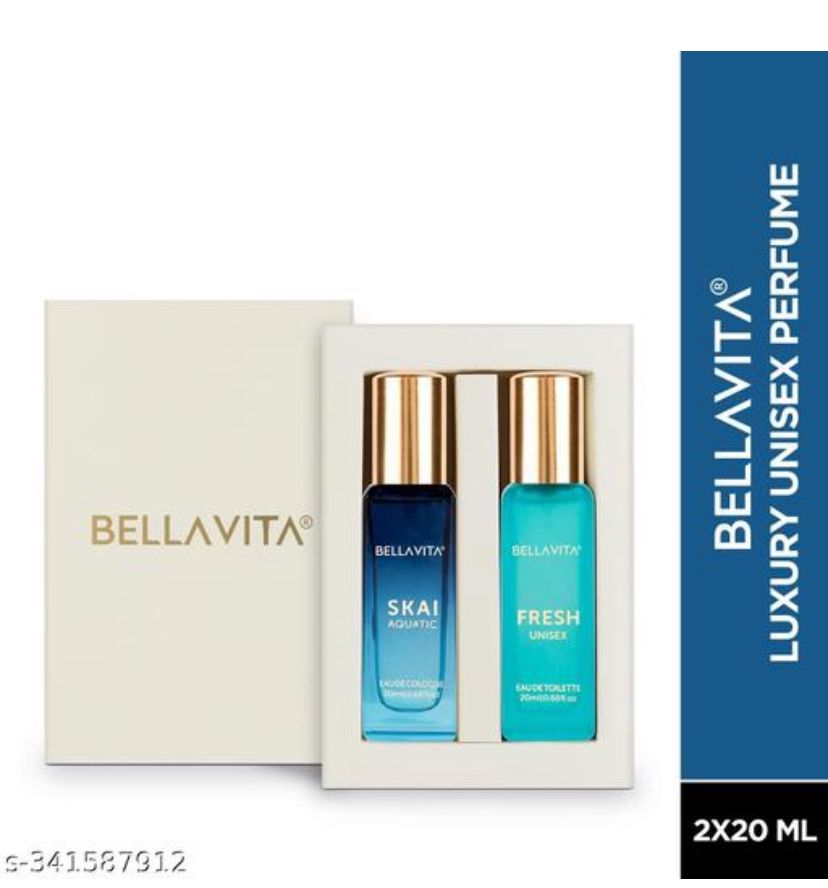 Bella Vita Luxury Unisex FRESH+SKAI Perfume Combo for Men and Women 40ml (Pack of 2)