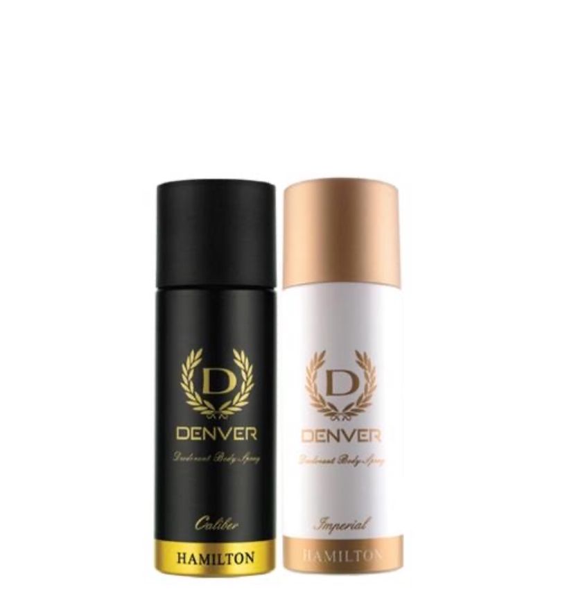 DENVER Caliber and Imperial Nano travel Size Combo Deo perfume Body Spray - for men 50mlx2