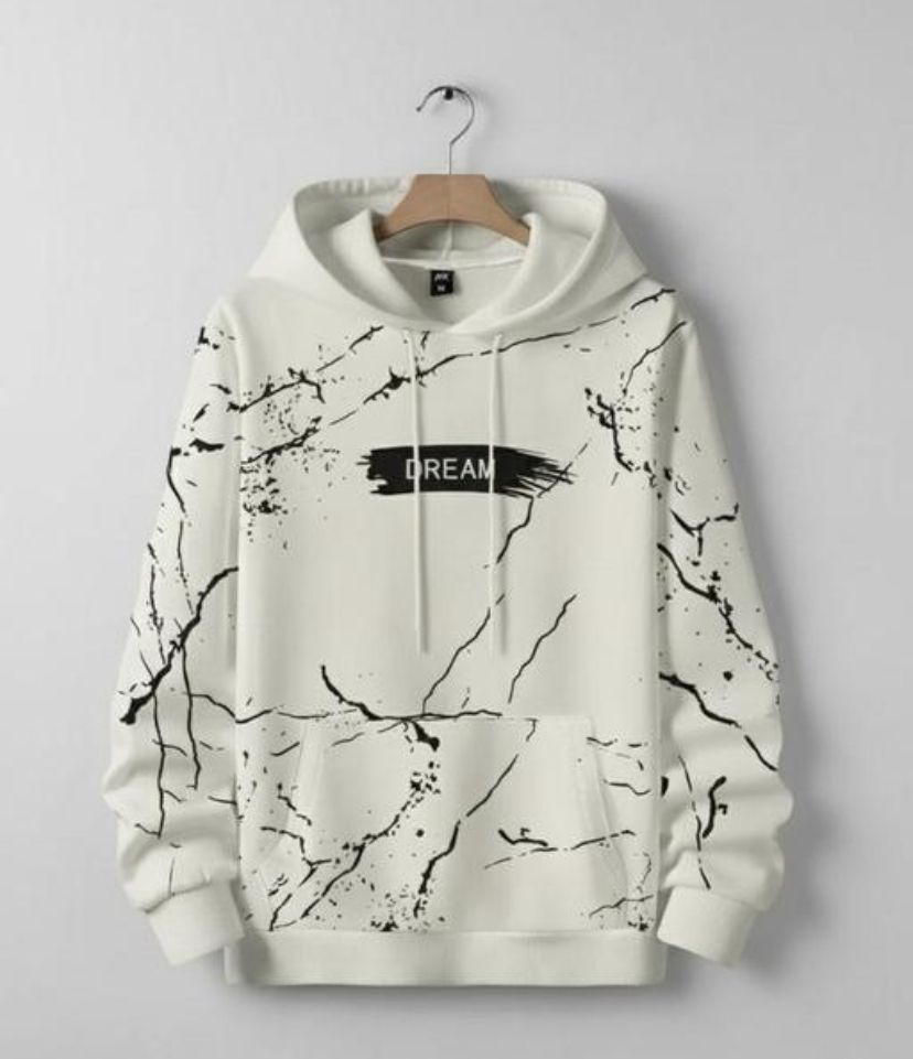 Stylish Marble Pattern Graphic Sweatshirt for Men