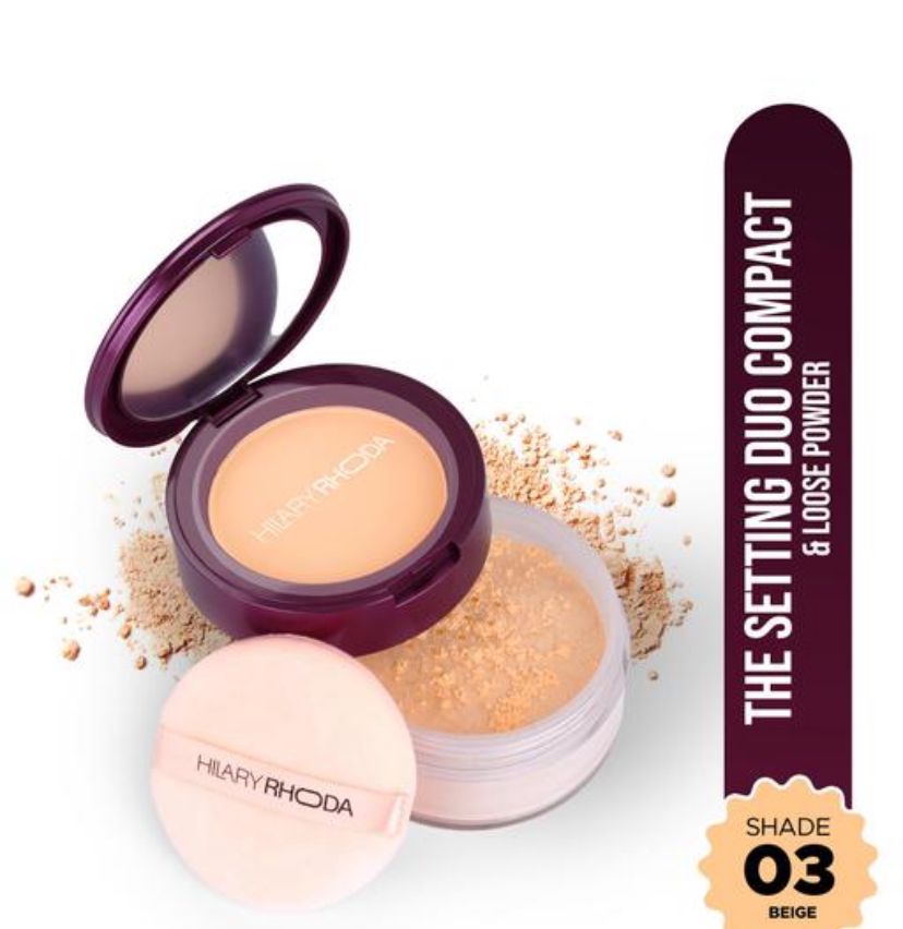 Hilary Rhoda The Setting Duo Compact & Loose Powder 2 in 1 Compact & Loose Powder Matte Finish