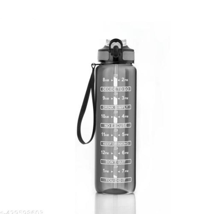 PAYABLE 1L Sipper Water Bottle with Motivational Time Marker,Sipper Bootle For Adults