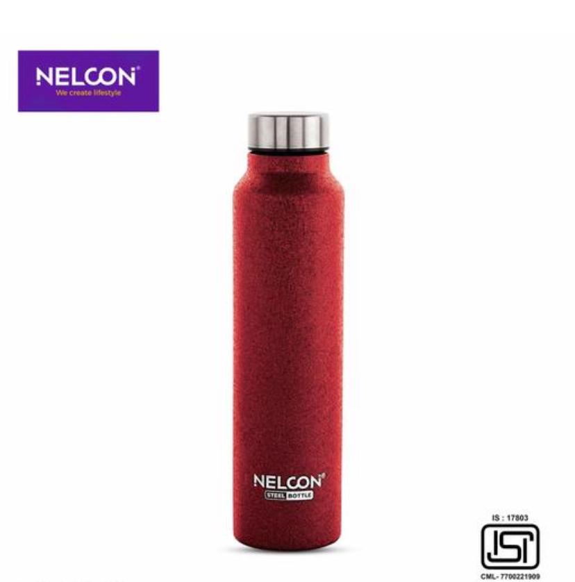 Nelcon DEW CROCZ Stainless Steel Single Wall Bottle | Office, School, Travel, Gym , Car | 1 Ltr