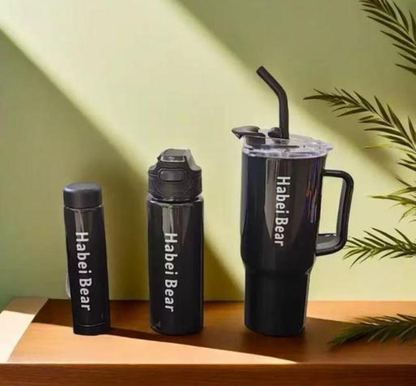 SPARNUX 3-Piece Water Bottle & Tumble Set-40oz,30oz,20oz | Leakproof, BPA-Free, Insulated Travel Bottles with Handle & Straw | Ideal for Sports, School, Work & Outdoor Use