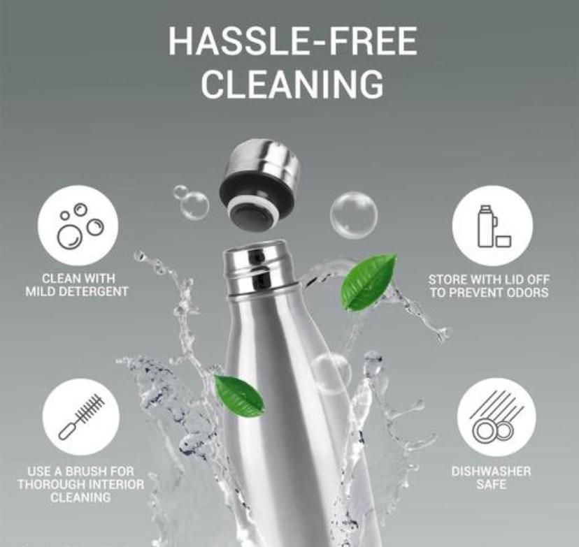 Kashvi Cookware Chillmax 1000 ml Cola Shape Stainless Steel Vacuum Insulated Water Bottle | 24 Hours Cold & 20 Hours Hot | Leak-Proof | Premium Silver Finish