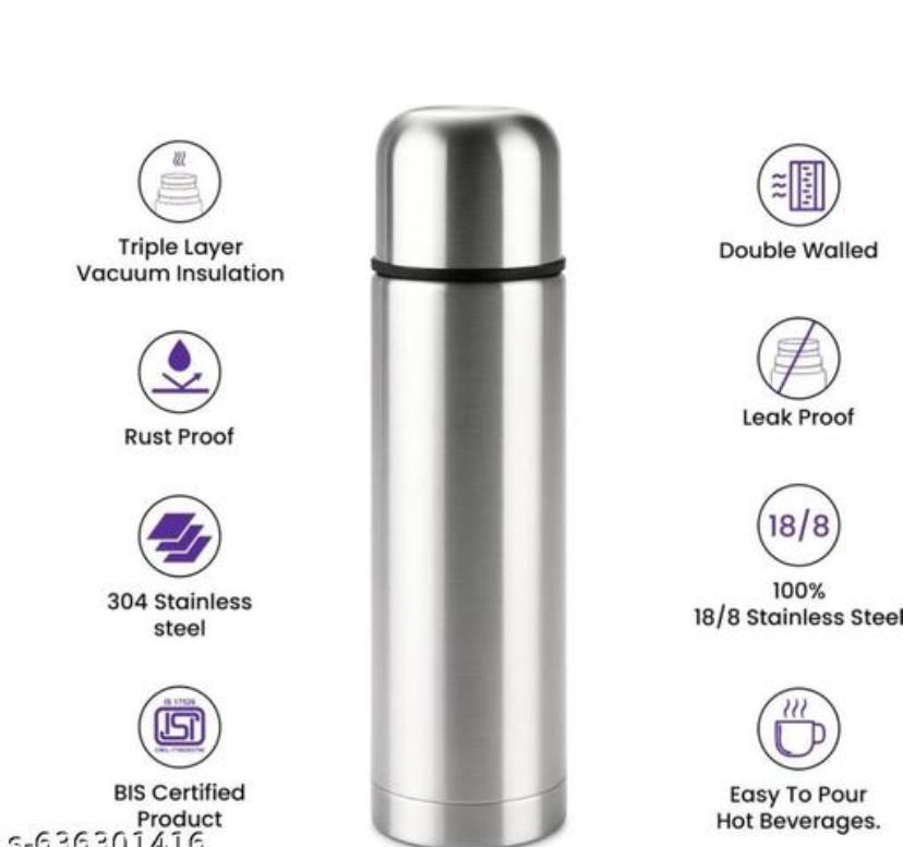 Stainless steel 750ML | PACK OF 1 | FREE BAG