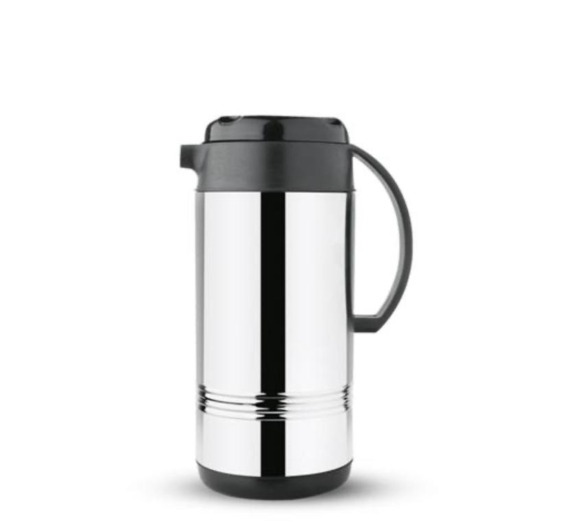 SP SITI PLAST Caffeena Elegant Stainless Steel | Thermal Flask with Comfortable Handle - Double Layer Vacuum Insulated Bottle for Hot Coffee or Cold Water