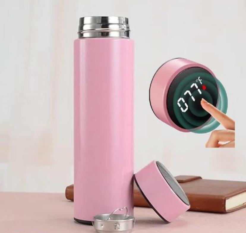 Water Temperarure Bottle 500ml Double Stainless Steel Wall Smart Flask Vaccum Insulated Water Bottel