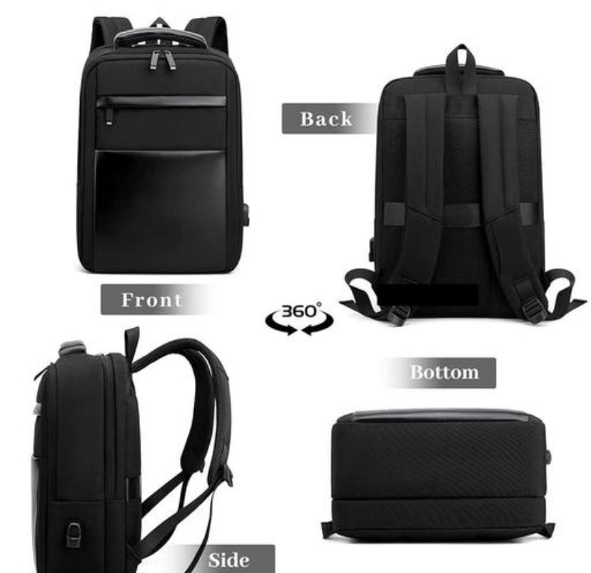 Black reaction laptop bag 012 | charging available | Waterproof
