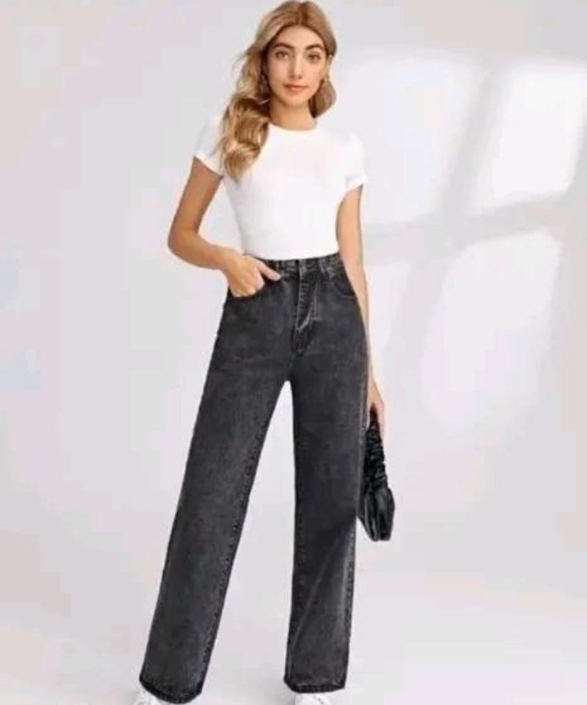 Women High Waist Straight fit strechable Denim Jeans