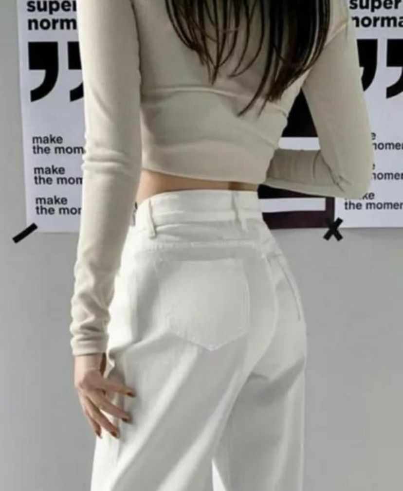 White fit jeans for women