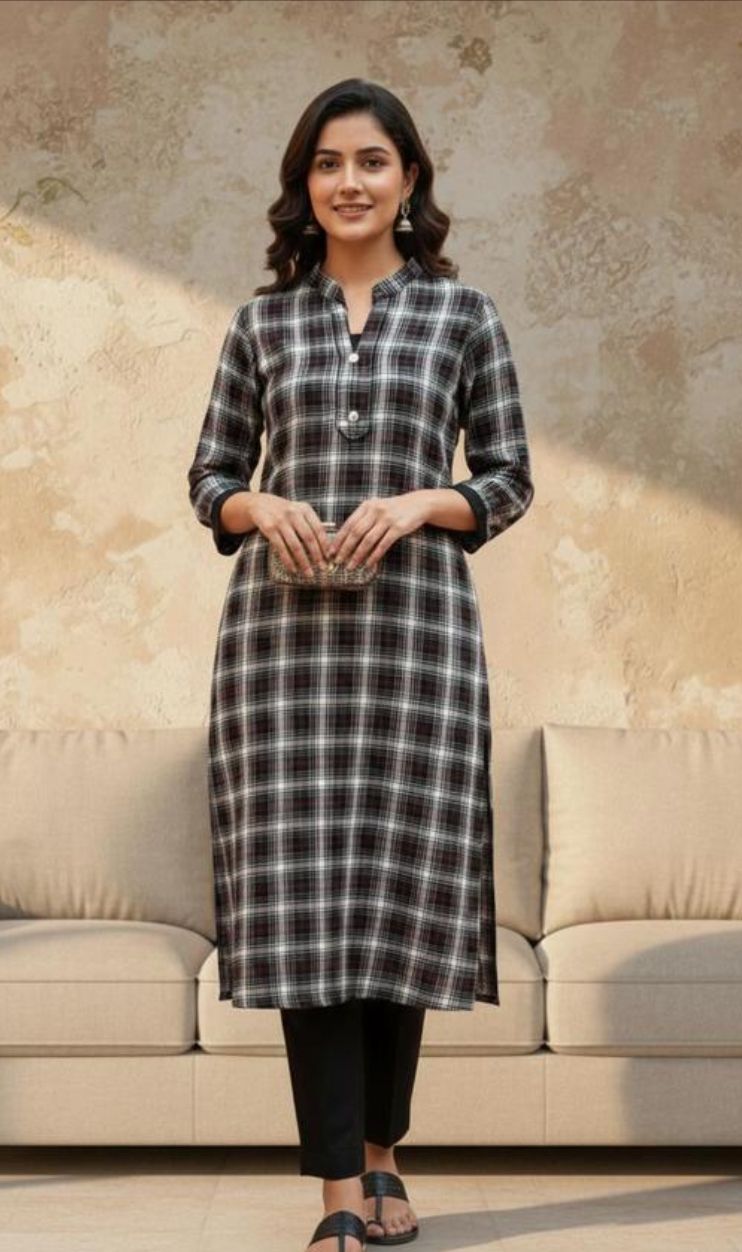Elegant woolen kurti with trouser for women and girls for daily, office and festive wear