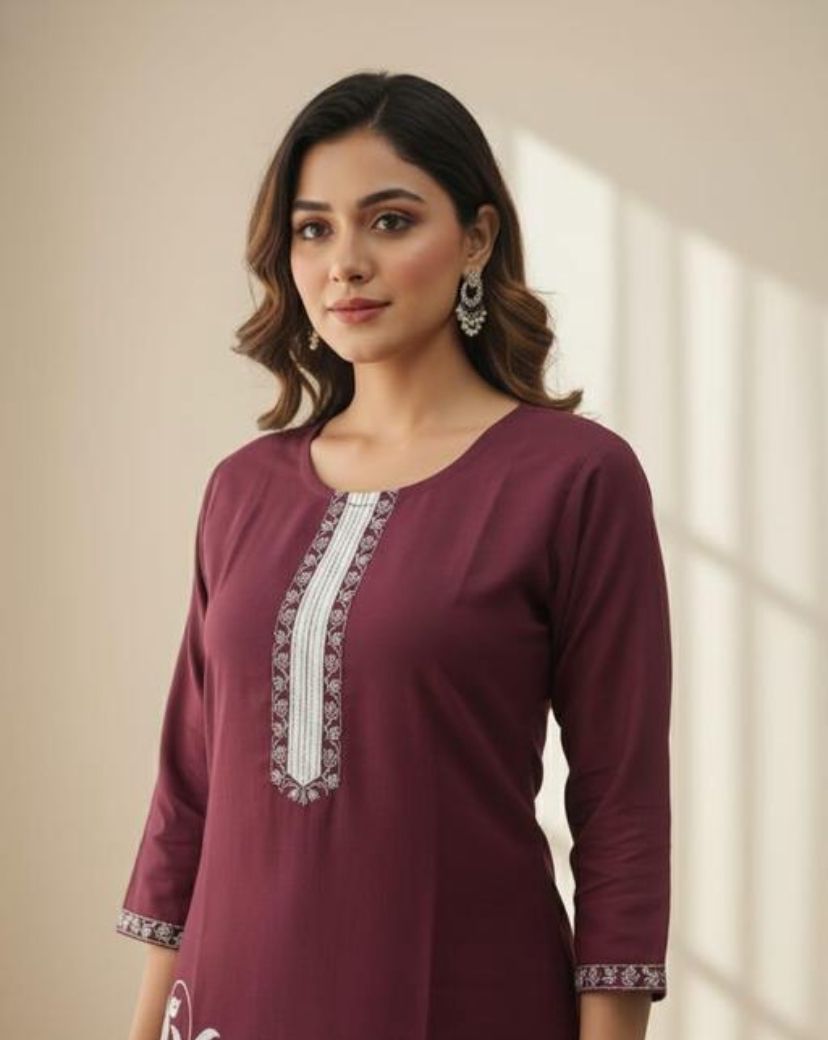 Woolen Kurti pant set for women trendy fasionable