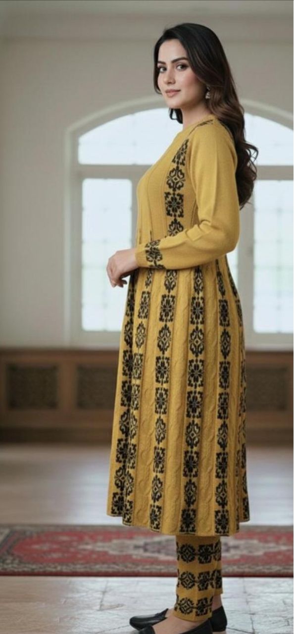 Trendy Winter Woolen Kurta Set Premium Quality for Women