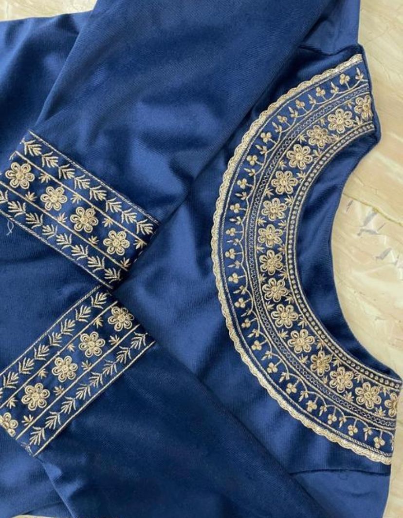 Velvet Kurti Pant set fasionable Trendy