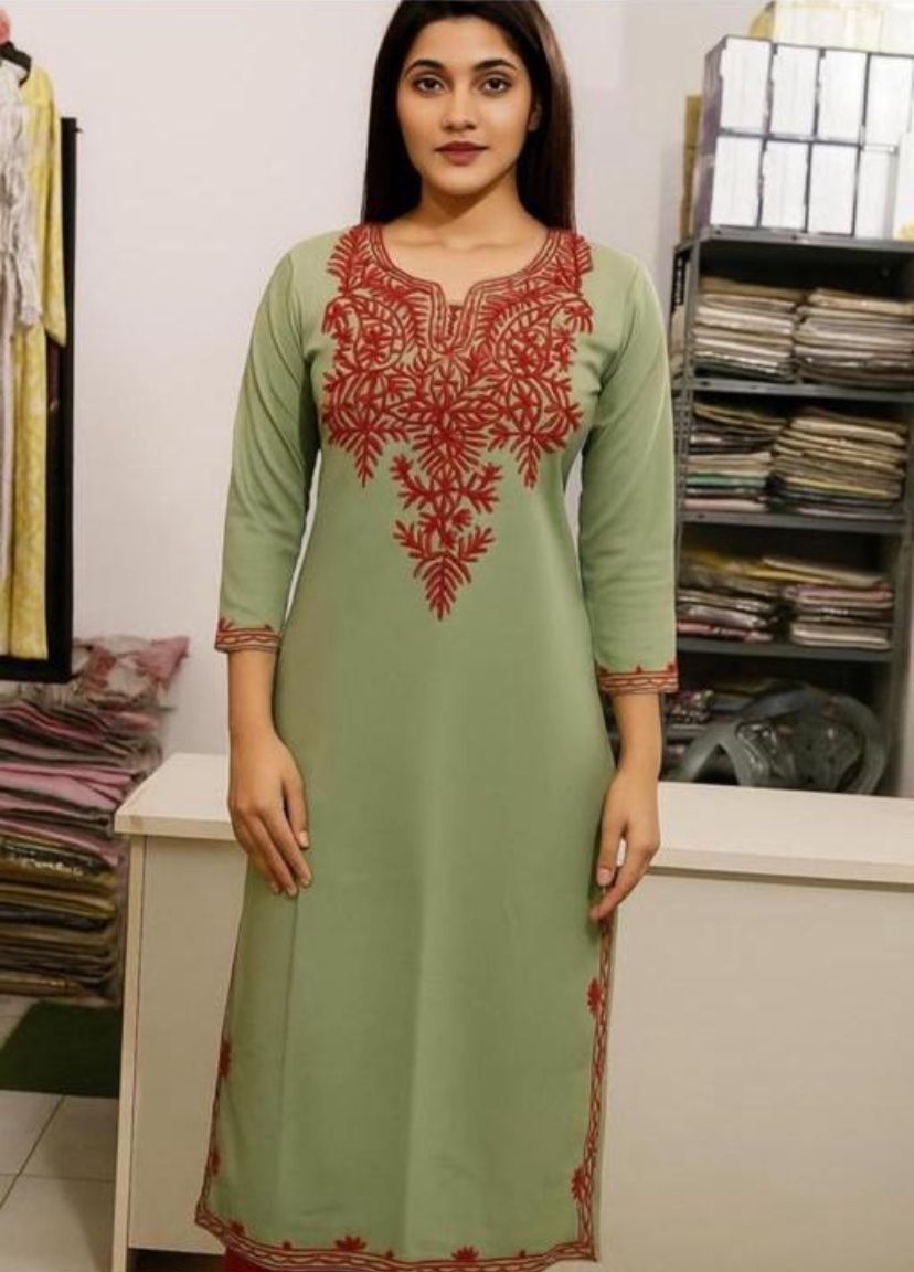 Women Woolen kurti fasionable trendy kurti