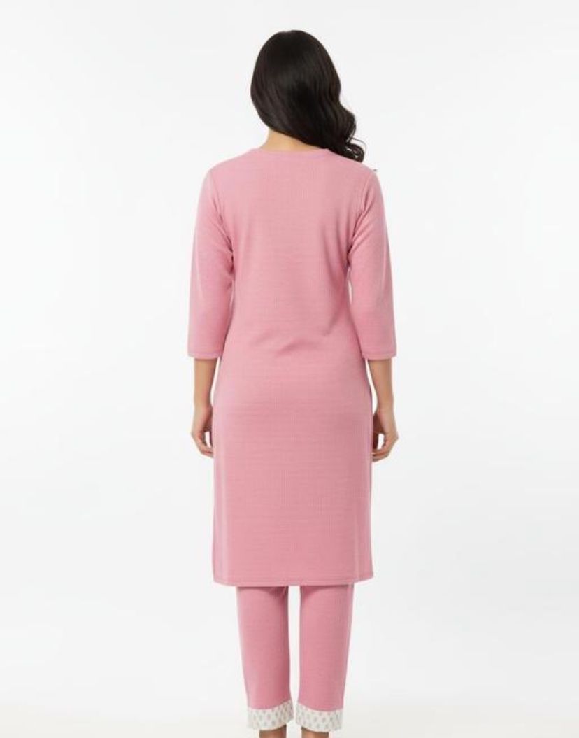 woman stylish kurti woolen for winter