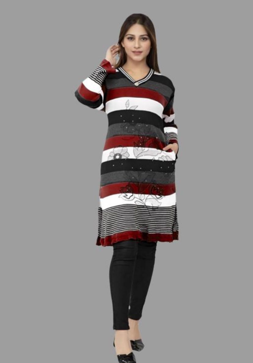 Casual Trendy Daily Use Winter Woolen Kurti