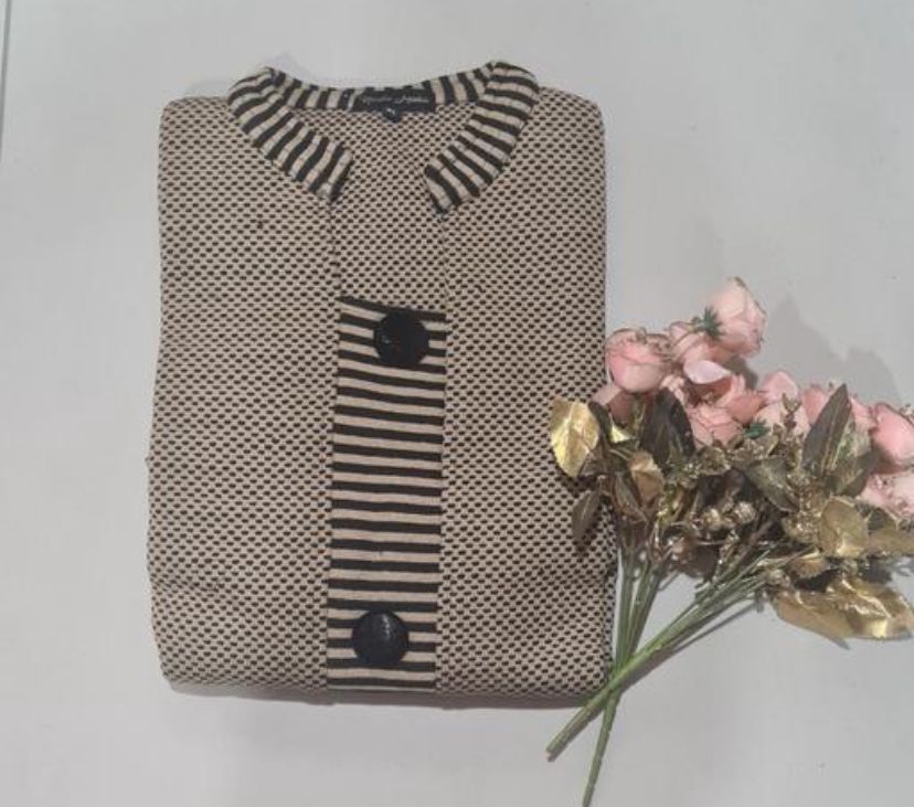 Matelco Women's V-neck Beige Kurtis Fasionable and Trendy