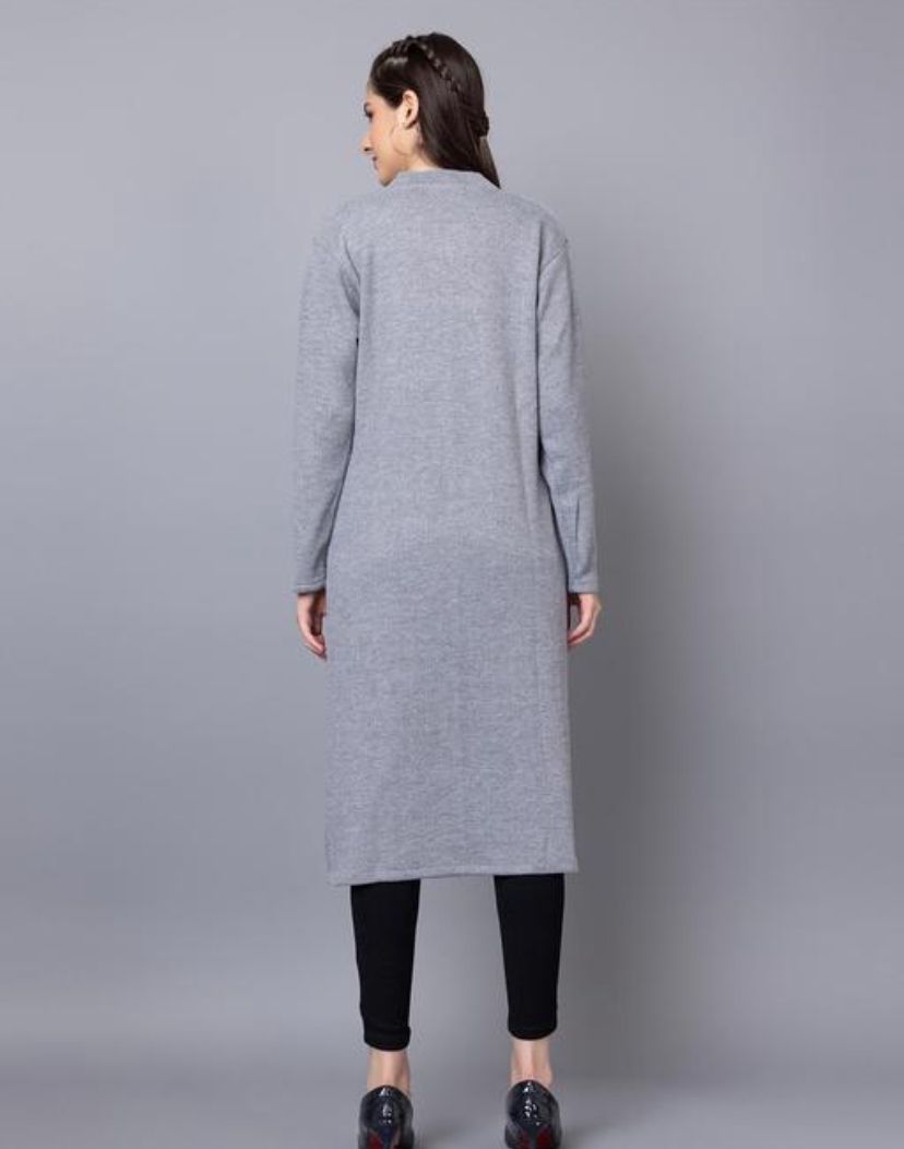 Tysort Women's Winter wear Latest Desiner Kurtas Embroidery Woolen Kutis for Women