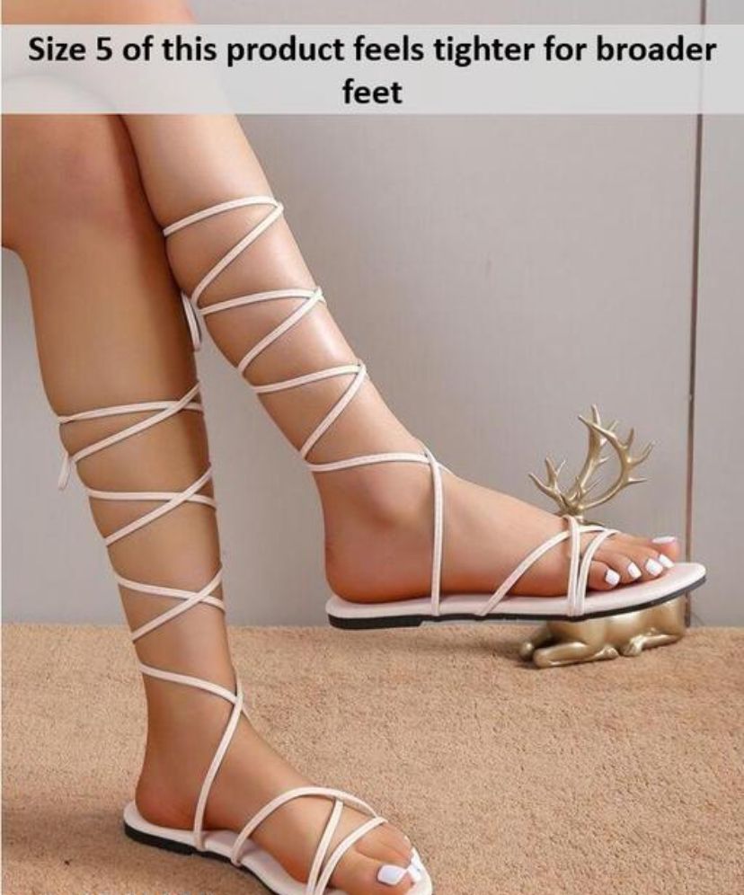 Lace-up Tie-up Summer Flat Sandals for Women