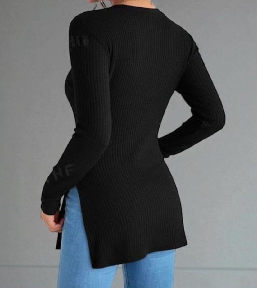 Highneck long top full sleeves