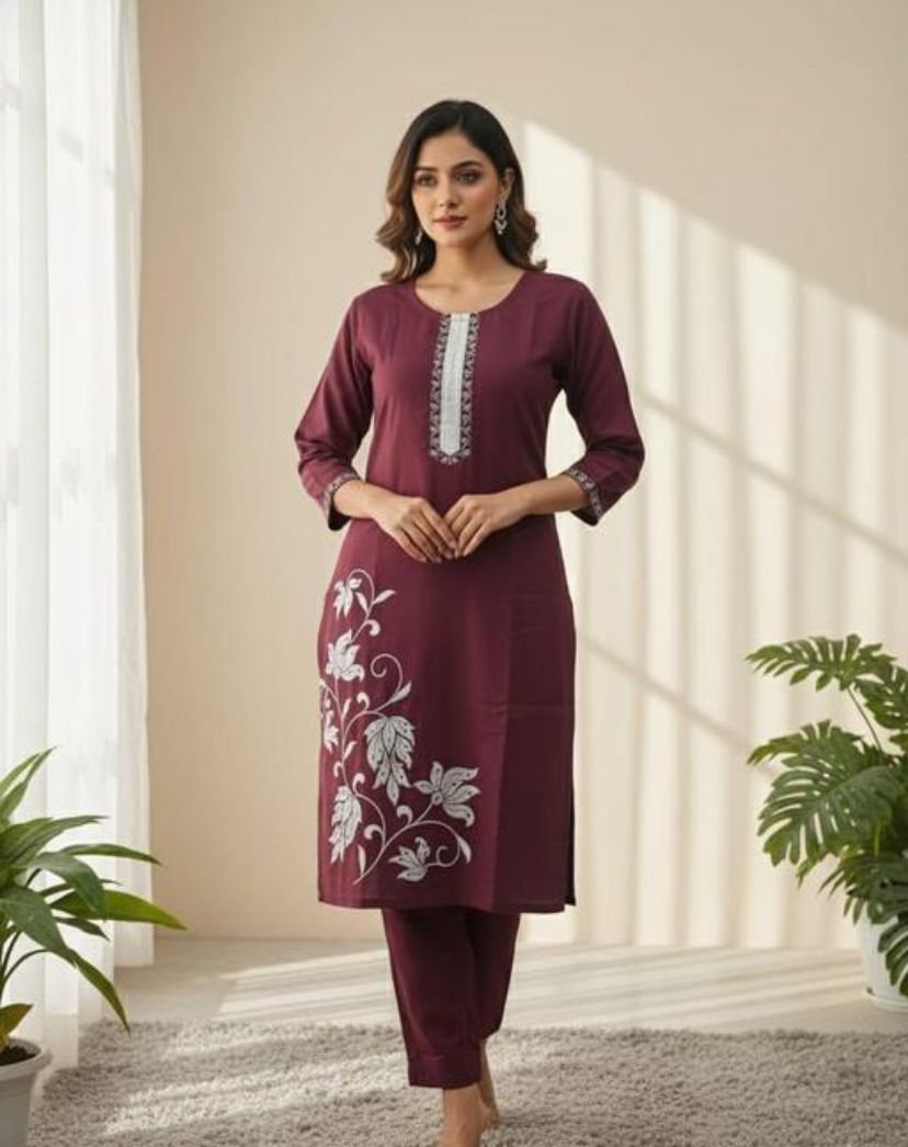 Woolen Kurti pant set for women trendy fasionable